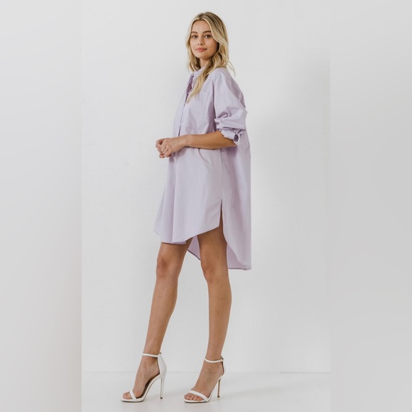 Lavender t-shirt dress - Picture 2 of 3